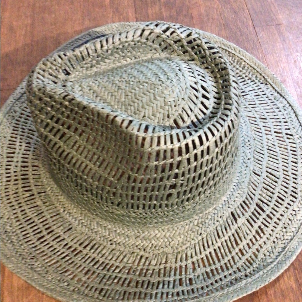 NEW! Wyeth Aquamarine Woven Straw Hat - Picture 2 of 3